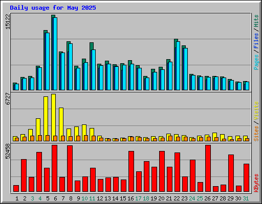 Daily usage for May 2025