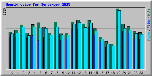Hourly usage for September 2025
